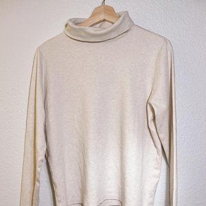 Charter club oatmeal cream turtle net long sleeve pima cotton